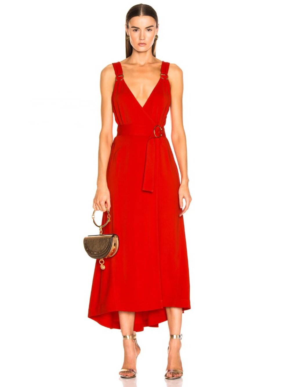 A.L.C. "Haley" Crepe Wrap Dress in Poppy, size 10 (fits size 8) ** AS IS **